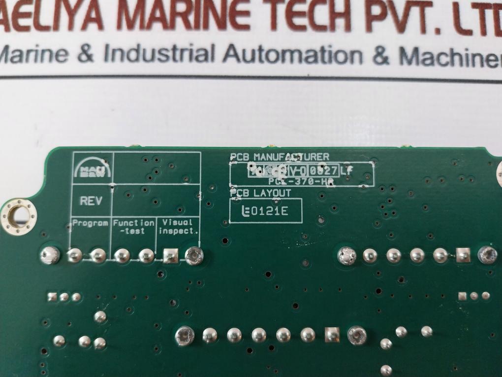 Man B&W Pcl-370-hr Pcb Terminal Box 0121E