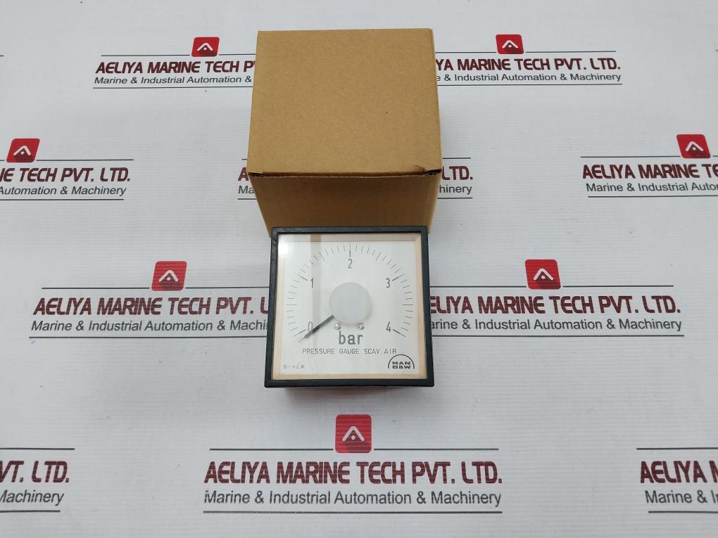 Man B&W Pressure Meter 0-4 Bar