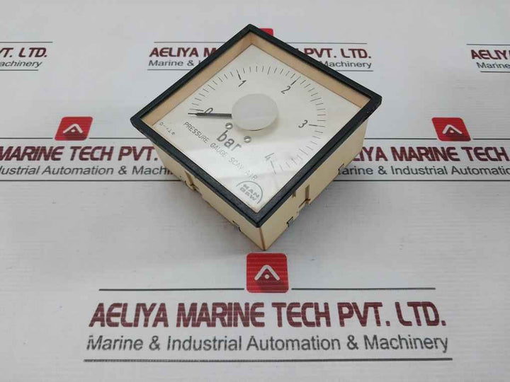 Man B&W Pressure Meter 0-4 Bar