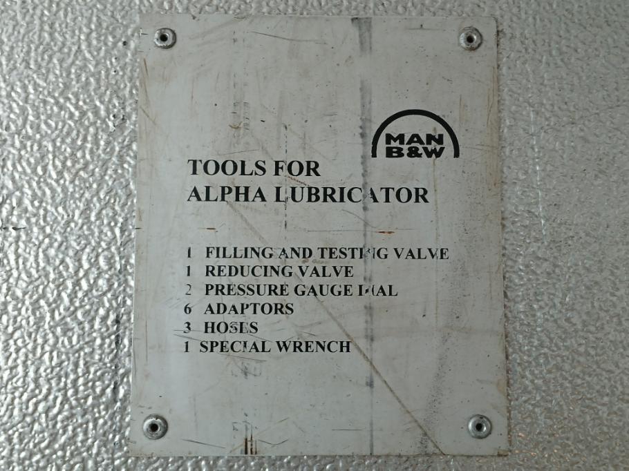Man B&W Tool For Alpha Lubricator Set 99100724 200 Bar 0-2300 Psi