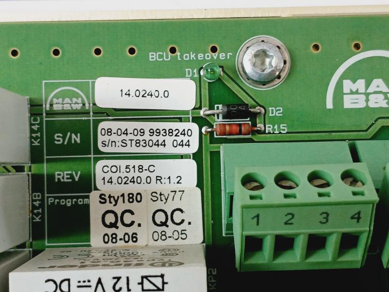 Man B&w 3157168-7 Sbu Module 14.0240.0 Rev 1.2