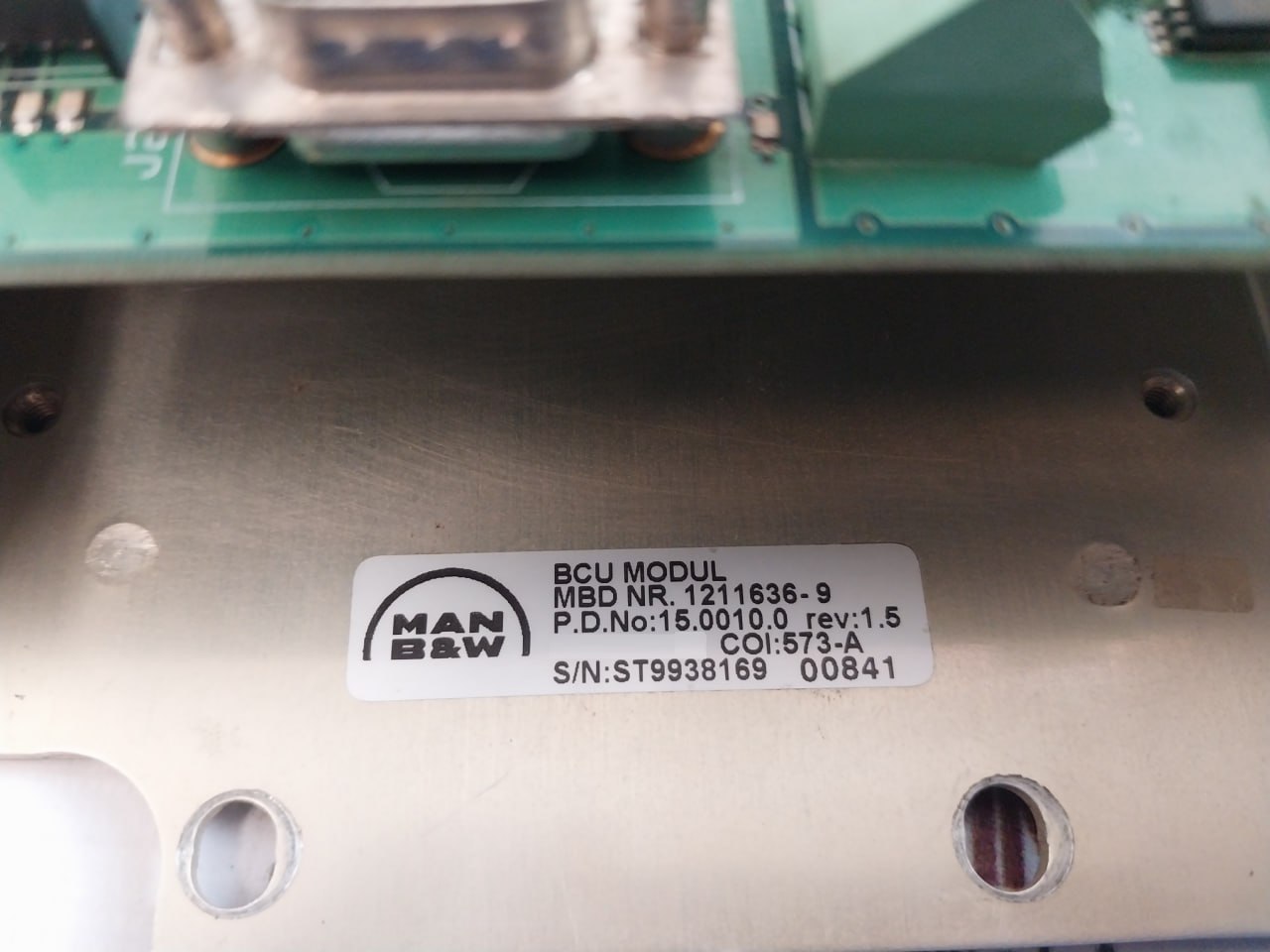 Man B&W 1211636-9 Pcb Bcu Module 1142354-4 Rev: 1.5