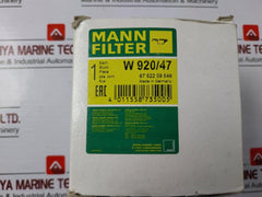 Mann Filter W 920/47 Oil Filter 2607074050