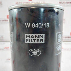Mann Filter W 940/18 Oil Filter Micro Top