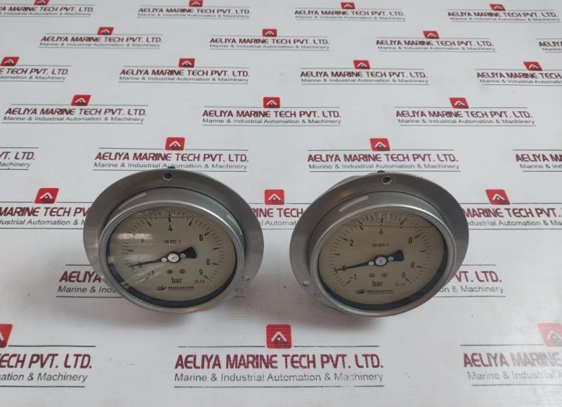 Manodruck En 837-1 Pressure Gauge -1 To 9 Bar