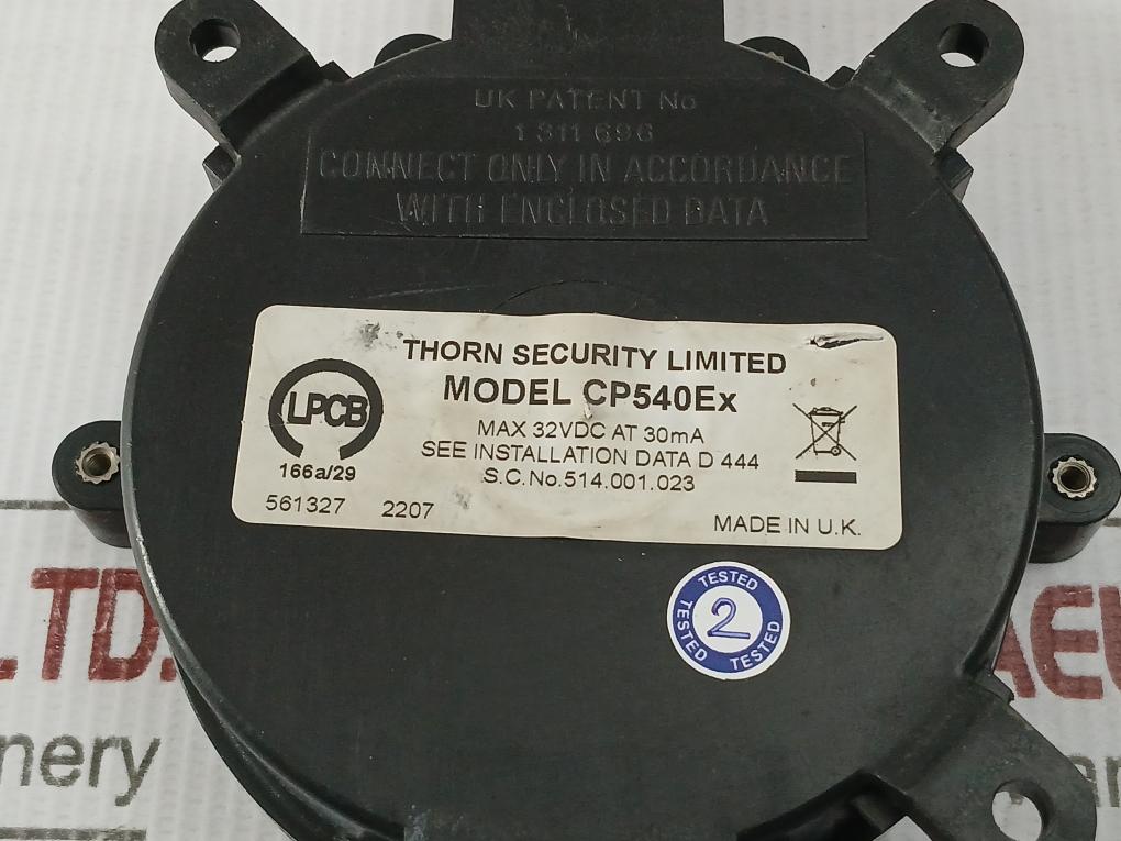 Manual-Call-Point-32Vdc-30Ma-Cp540Ex-Thorn-Security-1311-696-209024-7