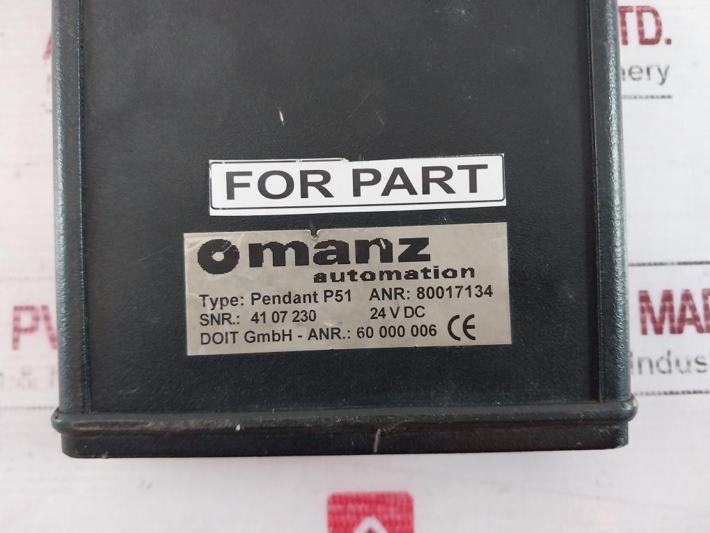 Manz Automation Pendant P51 Hand-held Control Unit 80017134 24Vdc