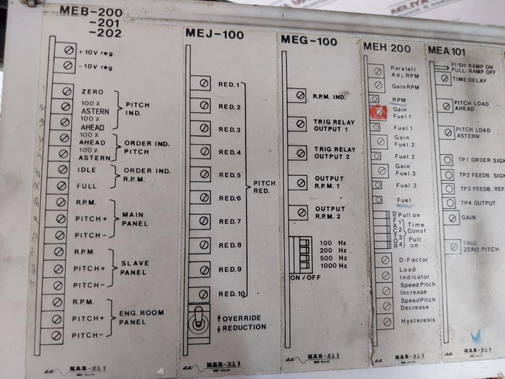 Mar-el Meg-100-101-102,Mej-100,Meg 100,Mea-101,Mea-200