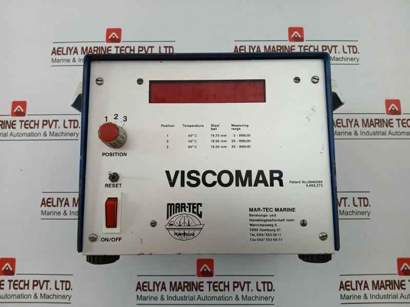 Viscometer Oil Fuel Viscosity Analyzer Viscomar 115 V/230 V Mar-tec