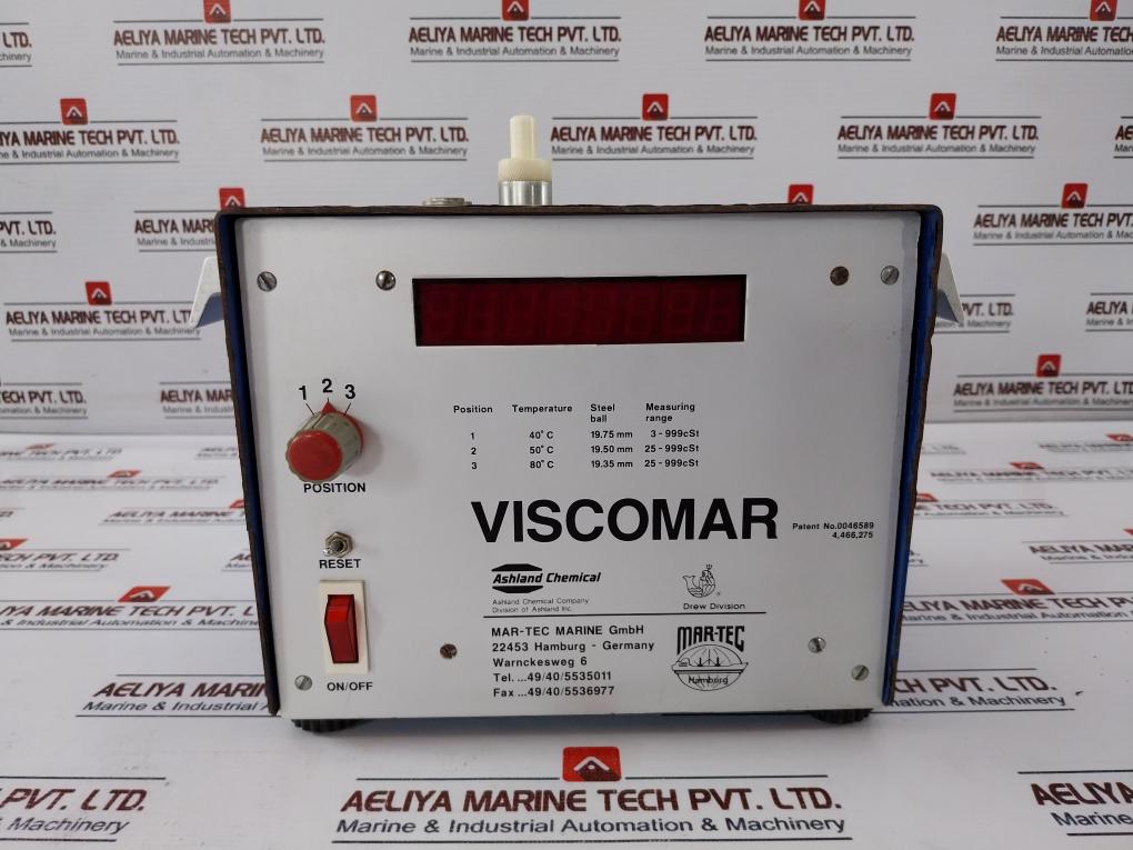 Mar-tec Viscomar 0046589 Industrial Test Equipment Viscometer