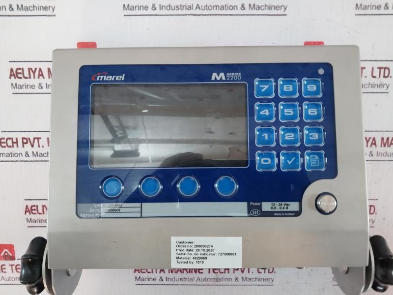 Marel M2200-m02 Scale Indicator High Precision Weighing Instrument Hmi