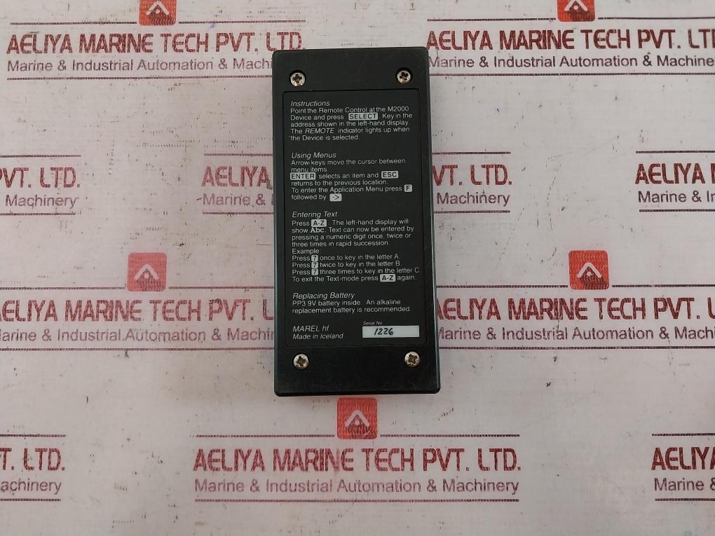 Marel Mr-1 Remote Control Unit M 2000 Series