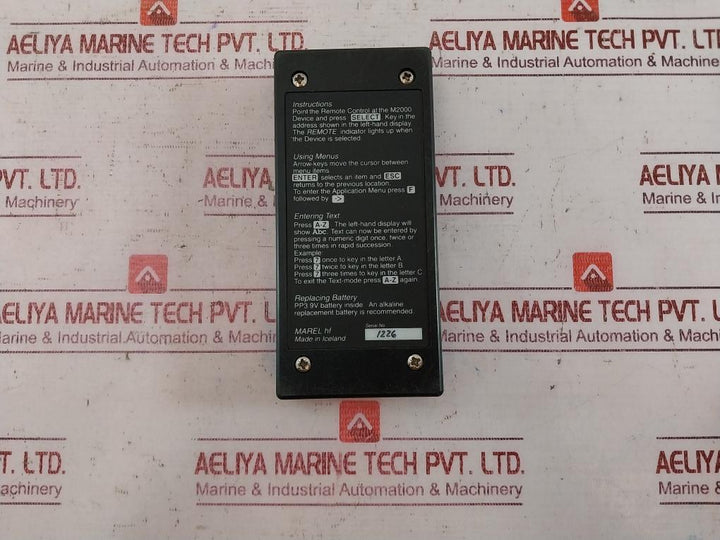 Marel Mr-1 Remote Control Unit M 2000 Series