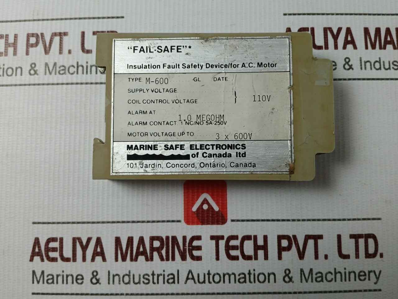 Marine Safe Electronics M-600 Insulation Fault Relay 110V