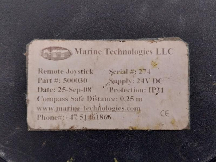 Marine Technologies 24Vdc 5 Meter Remote Joystick Controller 500030