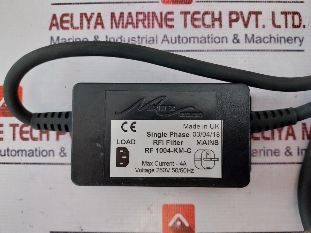 Mariner Systems Rf 1004-km-c Single Phase Rfi Filter 250V, 50/60Hz