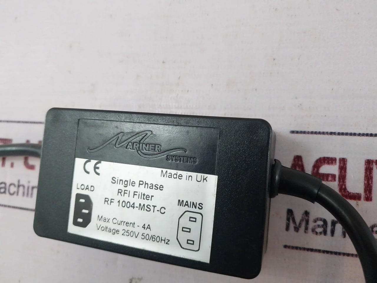 Mariner Systems Rf 1004-mst-c Single Phase Rfi Filter 4A 250V 50/60Hz