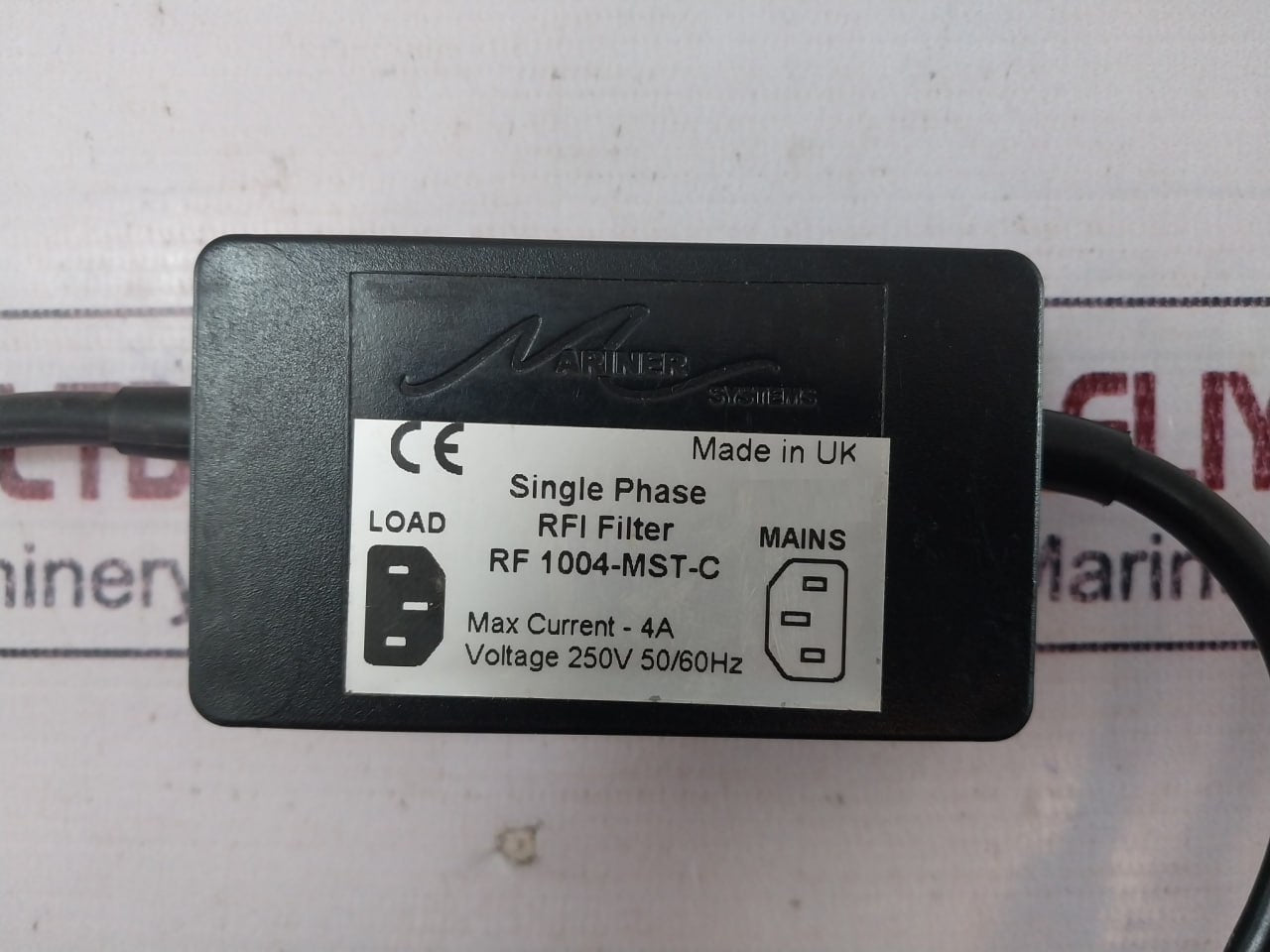 Mariner Systems Rf 1004-mst-c Single Phase Rfi Filter 4A 250V 50/60Hz