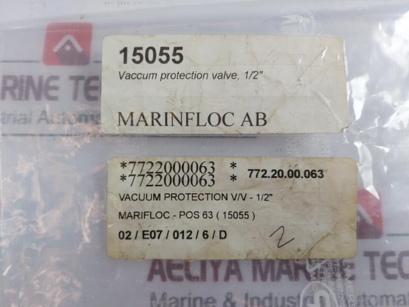 Marinfloc 15055 Vacuum Protection Valve 1/2