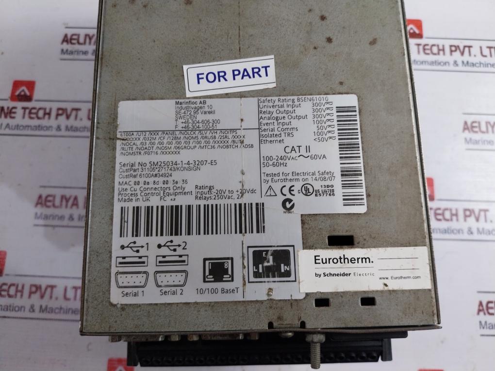 Marinfloc 6100a Paperless Graphic Recorder -20v To +20vdc