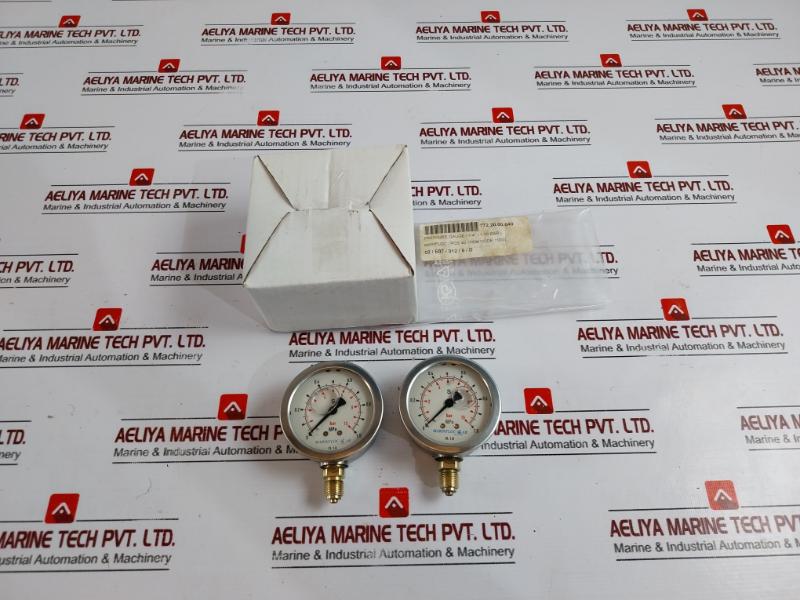 Marinfloc Pressure Gauge 0-10 Bar / 0-1.0 Mpa 1/4" Cl. 1.6