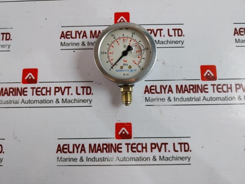 Marinfloc Pressure Gauge 0-10 Bar / 0-1.0 Mpa 1/4