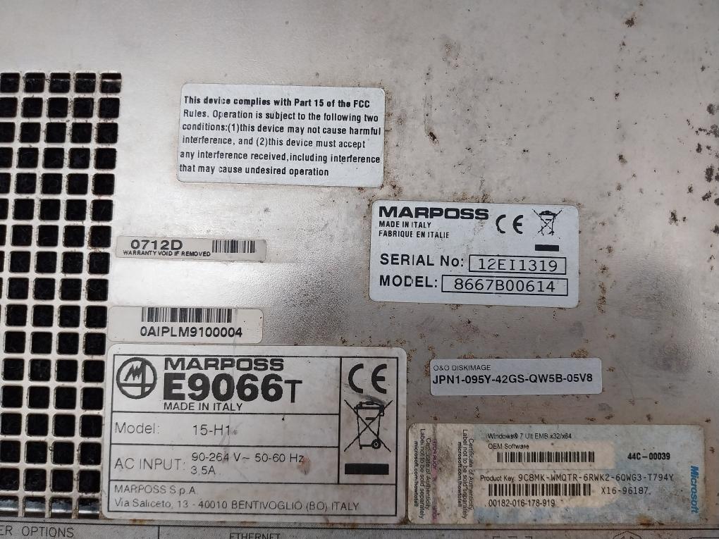 Marposs 15-h1 Display Panel 8667B00614