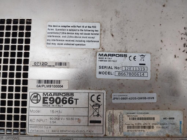 Marposs 15-h1 Display Panel 8667B00614