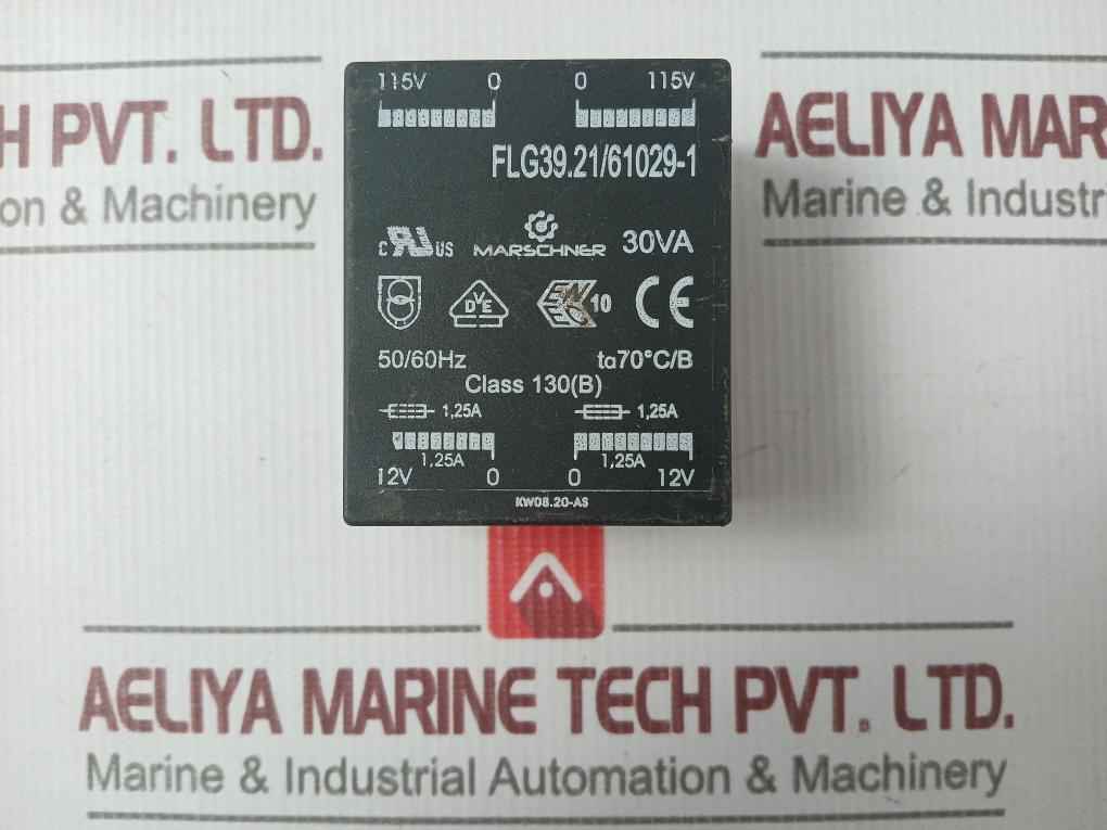Marschner Flg39.21/61029-1 Low Profile Safety Transformer 50/60Hz
