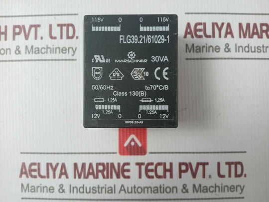 Marschner Flg39.21/61029-1 Low Profile Safety Transformer 50/60Hz