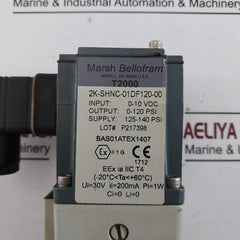 Marsh Bellofram T2000 Intrinsically Safe Pressure Transducer 2K-shnc-01Df120-00