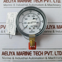 Marsh Gauge 0-300 Psi / 0-2100 Kpa 2.5" Dial