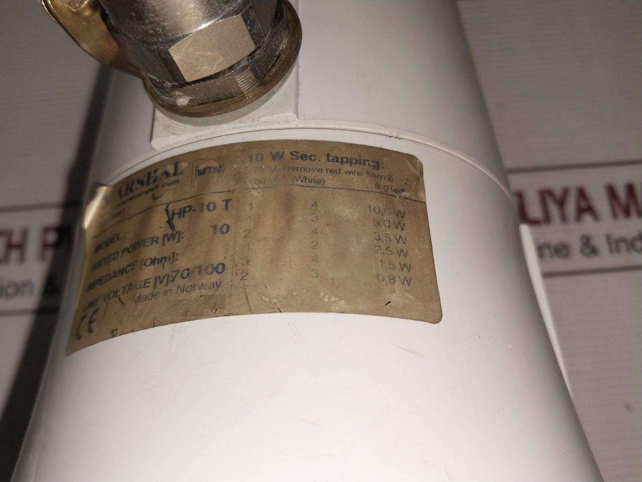 Marshal Hp-10 T Horn Loudspeaker 10W 70V/100V