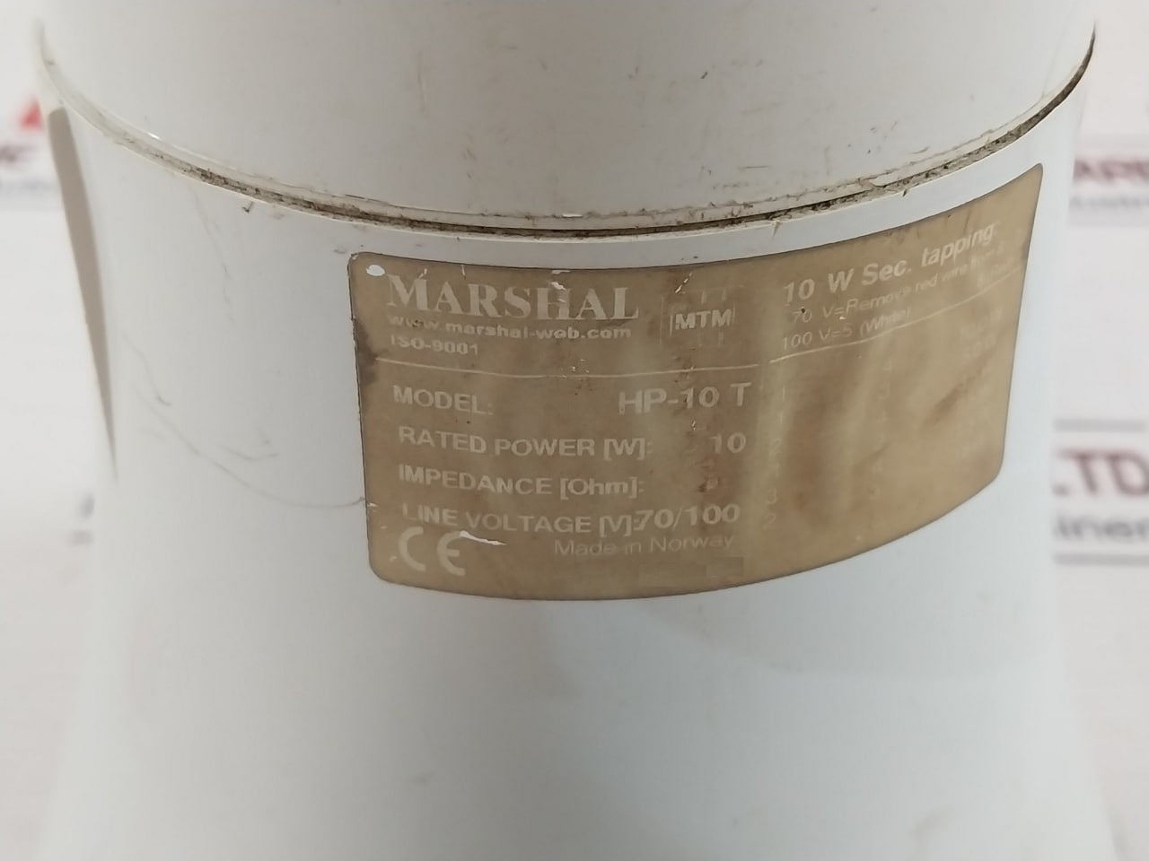 Marshal Hp-10 T Horn Loudspeaker 70V/100V 10 Watts