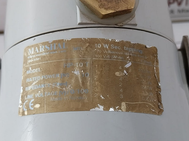 Marshal Hp-10 T Horn Loudspeaker Iso-9001 70/100V 10W