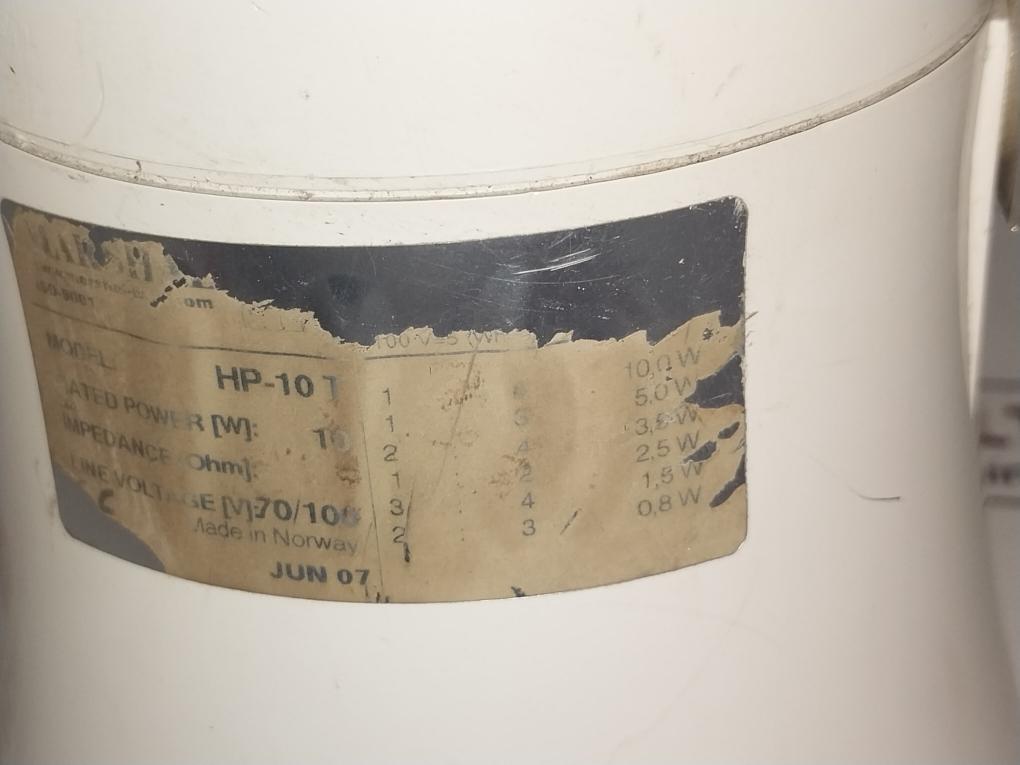 Marshal Hp-10 T Horn Plastic Loudspeaker 70/100