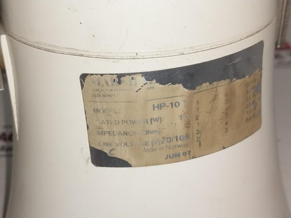 Marshal Hp-10 T Horn Plastic Loudspeaker 70/100