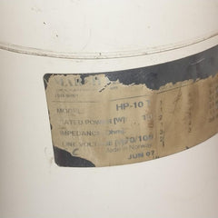 Marshal Hp-10 T Horn Plastic Loudspeaker 70/100