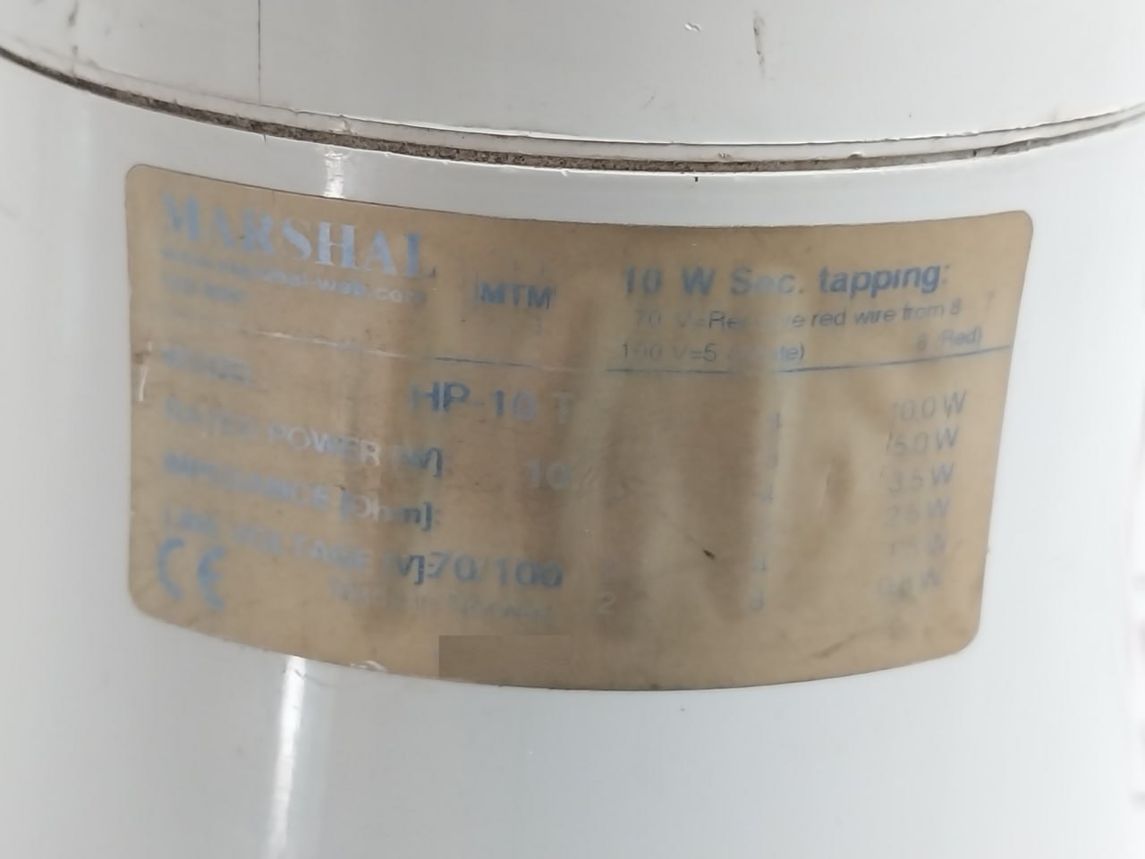 Marshal Hp-10 T Loudspeaker 10W 70/100V