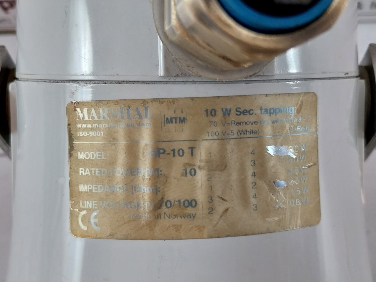 Marshal Hp-10 T Loudspeaker 70/100V 10W