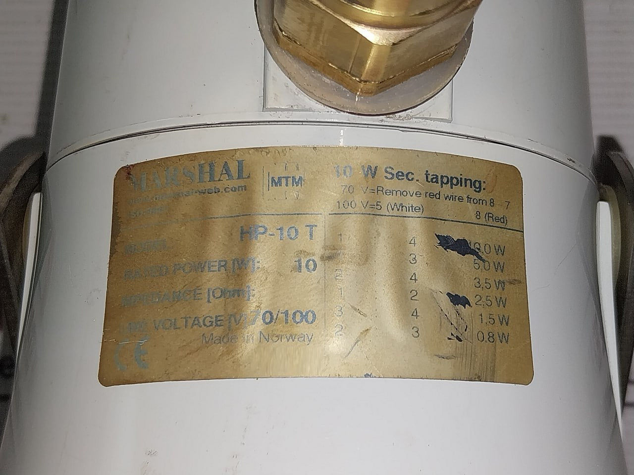 Marshal Hp-10 T Loudspeaker 70/100V 10W