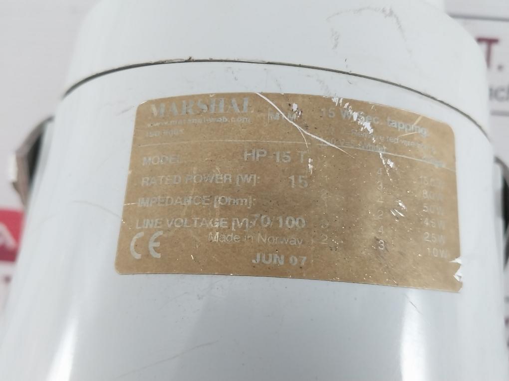 Marshal Hp-15 T Weatherproof Loudspeaker 15W 70V/100V