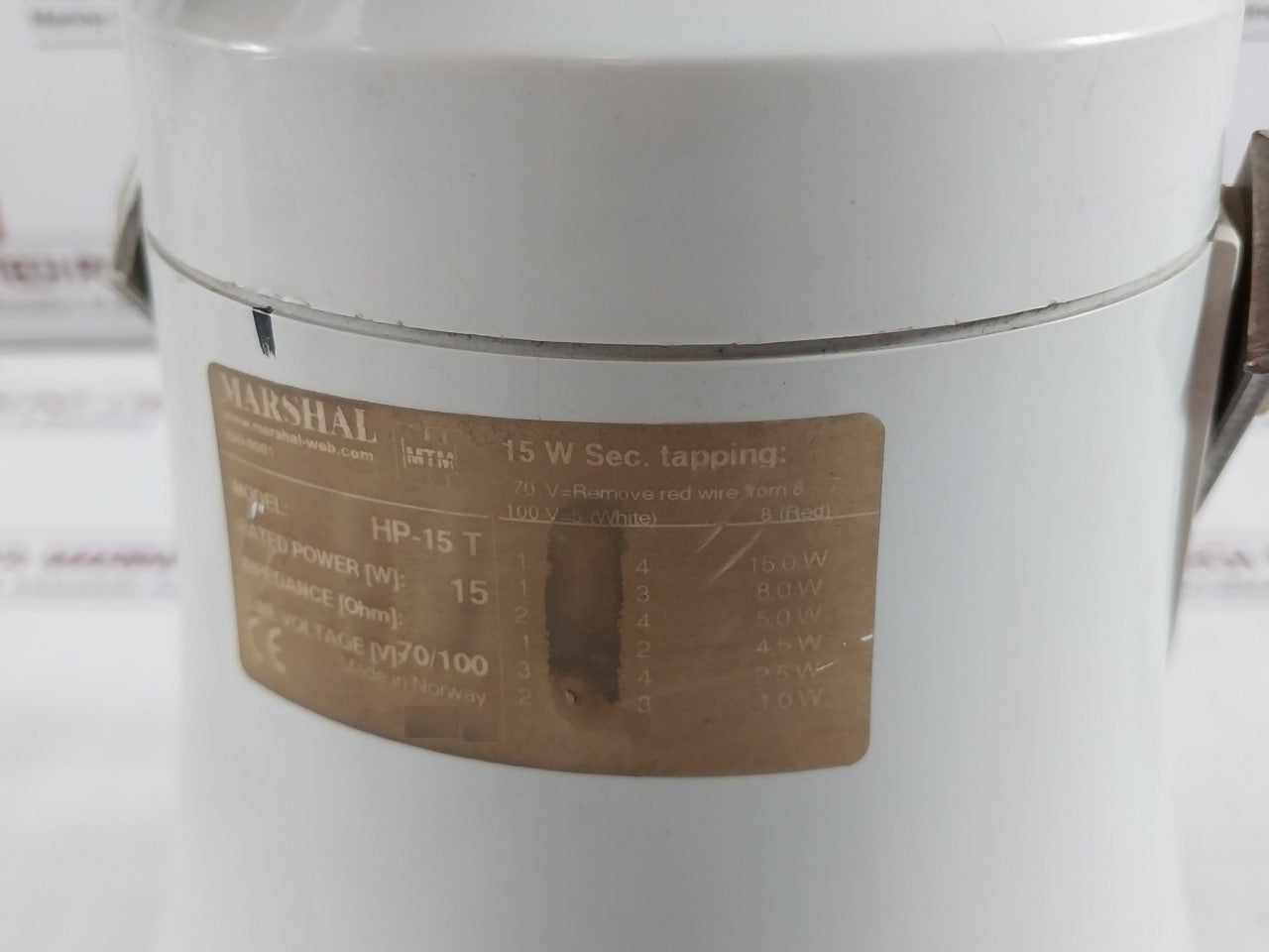 Marshal Hp-15 T Weatherproof Loudspeaker 70V/100V 15W