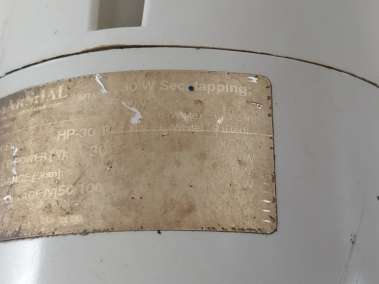 Marshal Hp-30 T Horn Speaker 30W 50/100V Iso-9001