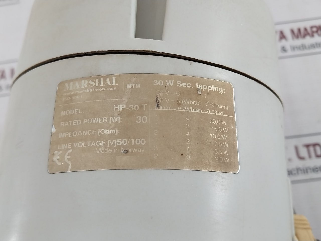 Marshal Hp-30 T Marine Grade Weatherproof Horn Speaker 30W 50V/100V