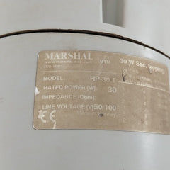 Marshal Hp-30 T Marine Grade Weatherproof Horn Speaker 30W 50V/100V