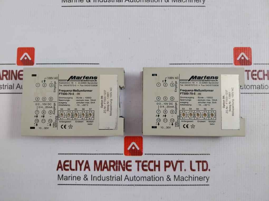 Martens Elektronik Frequency Transducer Module Ft500-70-5-99