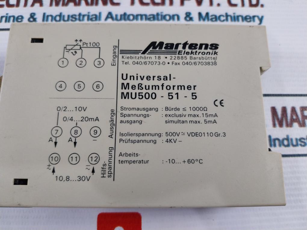 Martens Mu500-51-5 Universal Transducer 500V
