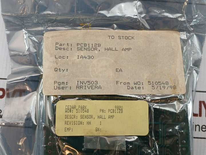 Martin Decker Pc Hall Sensor Amp Board Pcb 112B