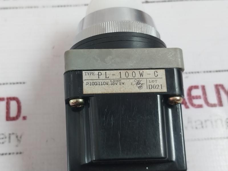 Maruyasu Electric Pl-100W-c Led Pilot Light 100/110V 18V 2W